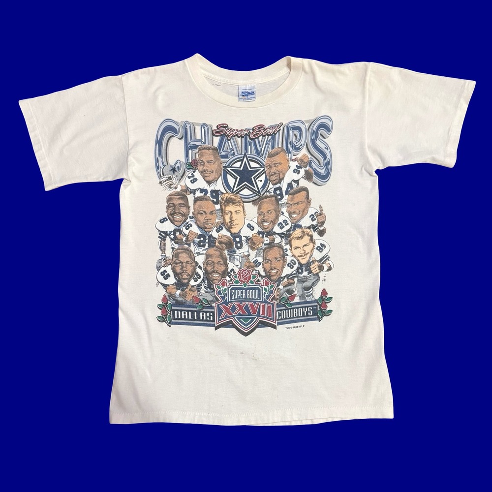 Vintage Dallas Cowboys 1993 Super Bowl XXVII‎ Champs Tee Salem Sportswear USA M